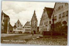 86653 W8855 Monheim , Schwab Gebrauchsspuren Partie am oberen Tor, Apotheke, Brunnen