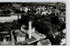 34576 W3588 Homberg , Efze - kath. Christuskirche , Fliegeraufnahme