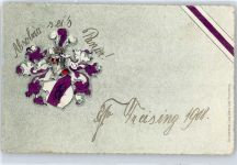 85354 W8050 Freising , Oberbay - Absolvia 1908, Wappen, Prägekarte