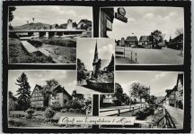 38685 W3394 Langelsheim - Innerste Brücke Kirchstr. Forstamt Mühlengraben Mittelschule St. Andreaskirche Volksschule