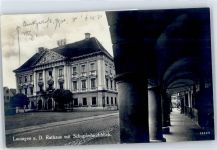 89415 W8882 Lauingen (Donau) - Rathaus mit Schupfedurchblick