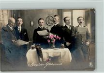 Männer Ständchen zum Geburtstag 1921 Serie 176-5 AK Musik