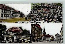29525 W3110 Uelzen , Lüneburger Heide - Rathaus Außenmühle St.Marienkirche 4-Bild-Aufnahme