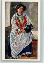 Galizische Volkstypen Vase Tracht Tracht
