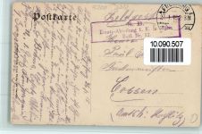 O9200 Freiberg , Sachs Promenade im König Albert-Park Serie: Spaziergänge in Freiberg und Umgebung Feldpoststempel Feldpoststempel WK I 1915