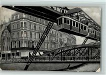 W5600 Elberfeld Schwebebahn Isländerbrücke Bahnpoststempel Zug 52 Schwebebahn