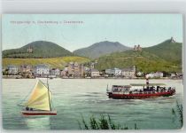 53639 W5330 Königswinter Künstlerkarte Drachenburg Dampfschiff Segelschiff