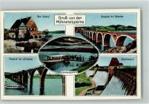 W4773 Möhnesee Seehof Viadukt bei Delecke Viadukt bei Körbecke Sperrmauer Landungsplatz Möhnetalsperre Talsperre
