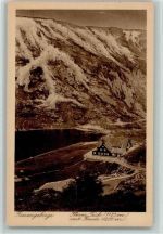 Teichbaude Künstlersteindruck Kleiner Teich mit Baude