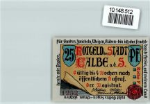 39240 O3310 Calbe - Notgeldschein Markt