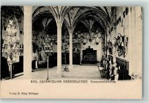 72070 W7400 Bebenhausen , Württ - Kgl. Jagdschloss Innenaufnahme Sommerrefektorium