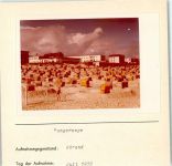 26486 W2946 Wangerooge , Nordseebad FOTO KEINE AK Strand Foto montiert auf Karton