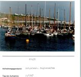27498 W2192 Helgoland FOTO KEINE AK Seglerhafen Foto montiert auf Karton