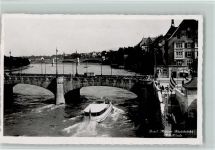 Basel Bâle Mittlere Rheinbrücke Schifflände Personenschiff Feldpost Brücke