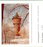 27472 W2190 Cuxhaven FOTO KEINE AK Winter Wasserturm Foto montiert auf Karton