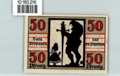 06618 O4800 Naumburg (Saale) - Notgeld Kirschen Scherenschnitt