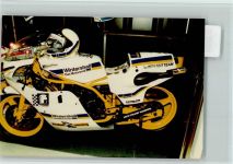 Sportmaschine mit Werbung Motorrad FOTO KEINE AK