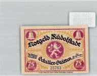 07407 O6820 Rudolstadt - Notgeld Schillerhaus
