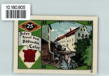 07381 O6840 Pößneck - Notgeld Alte Gerberhäuser Leder