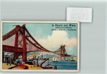 Sammelbild - Bau der Brooklyn Brücke Brücke