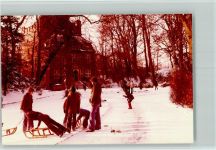 27472 W2190 Cuxhaven FOTO KEINE AK Winter Schlossgarten Schlitten