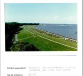 27472 W2190 Cuxhaven FOTO KEINE AK Grimmershörnbucht Richtung Kugelbake Foto montiert auf Karton
