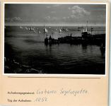 27472 W2190 Cuxhaven FOTO KEINE AK Segelregatta Foto montiert auf Karton
