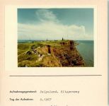 27498 W2192 Helgoland FOTO KEINE AK Westküste Klippenweg Foto montiert auf Karton