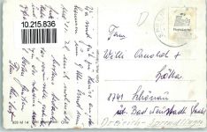 63303 W6072 Sprendlingen , Hess Gebrauchsspuren Kirche Eisenbahn Strasse Hauptstrasse Rathaus