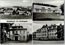 09439 O9369 Weißbach b Zschopau - Rückseite mit Abschürfungen bzw Kleberesten Kindergarten Adolf Hennecke Oberschule
