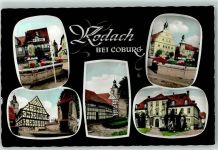 96476 W8634 Rodach b Coburg - Brunnen Fachwerkhaus