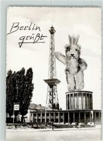 10115 O1199 Westend Fotomontage AK Funkturm Bär Aral