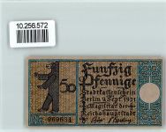10115 W1000 Neukölln - Notgeld 50 Pfennig Dorf Rixdorf