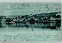 82319 W8130 Starnberg 1899 Mondschein Starnberger See