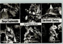 37539 W3362 Bad Grund , Harz - Iberger Tropfsteinhöhle Backofen der Zwerge Zwegengrotte mit Orgelpfeifen Schatzkammer Riesenstalgmit mit Sphinx Zwergenkönig Hübich Tropfsteinwasserfall