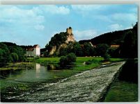 72514 W7483 Inzigkofen - Rückseite mit Abschürfungen bzw Kleberesten Burg