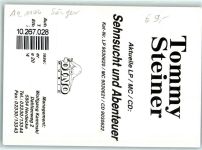 Tommy Steiner Originalautogramm Schlagersänger