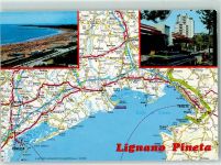 33054 Lignano Pineta - Lndkarte