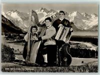 W8972 Sonthofen , Oberallgäu Tiroler Jodler Trio Höpperger Harfe Ziehharmonika Zither Harfe