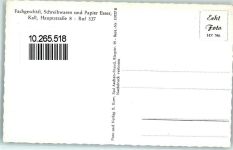 53925 W5370 Kall Gebrauchsspuren Rückseite mit Abschürfungen und Kleberesten Berufsschule