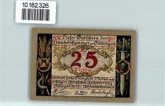 37073 W3400 Göttingen , Niedersachs - Notgeld Handelskammer Sanct Georg Wappen