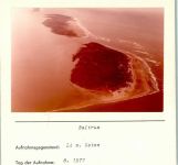 26579 W2985 Baltrum FOTO KEINE AK Luftaufnahme von Osten Foto montiert auf Karton