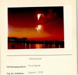 27498 W2192 Helgoland FOTO KEINE AK Feuerwerk Foto montiert auf Karton