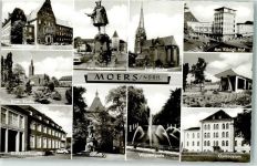 47441 W4130 Moers - Schloß Gymnasium Kreissparkasse Hallenbad Amtsgericht