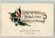 Namenstag Deutsch und treu Verlag HWB K 340 Patriotik WK I, Deutschland 1916 Lithographie