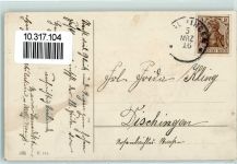Namenstag Deutsch und treu Verlag HWB K 340 Patriotik WK I, Deutschland 1916 Lithographie
