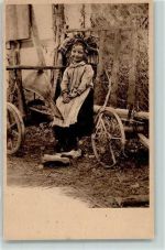 Bauernmädchen AK Trachten Elsass 1900
