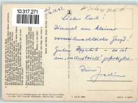 Schneeschuhfahrer Marsch Wintersport AK Liederkarte 1963 Gebrauchsspuren