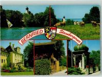 82347 W8139 Bernried , Starnberger See - St. Martinskirche Kloster Bernried Parkanlage