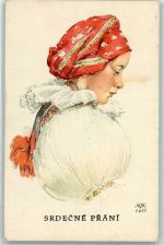 Orbis Serie 10-253-5 Tracht AK Fischerova-Kvechova, M. 1953